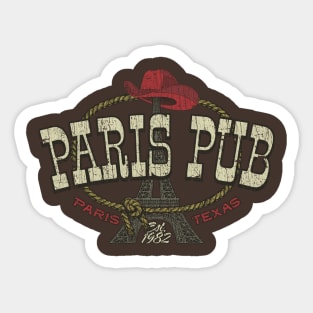 Paris Pub 1982 Sticker